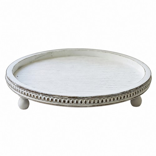 Round wooden decorative - round, tray
