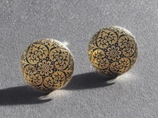 Moroccan blue brass drawer