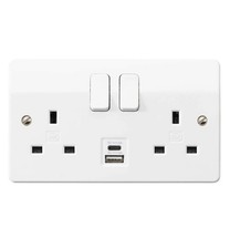 MK K2745WHI Twin Double 2 Gang