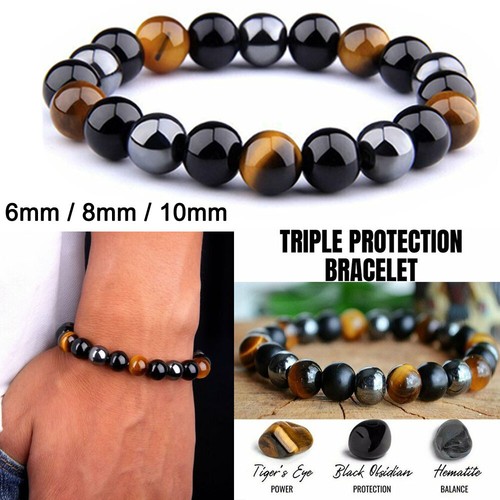 Black obsidian hematite tiger - obsidian,