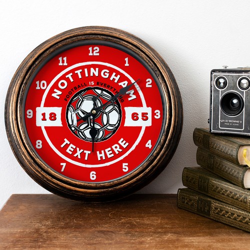 Personalised nottingham clock - personalised,