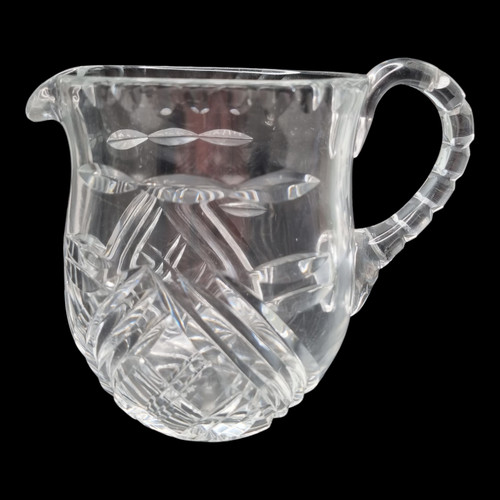 Vintage glass jug crystal - vintage, cut
