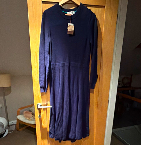Boden navy knit fit flare - navy, &