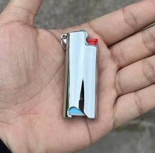 Silver Lighter Case Metal BIC