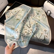 100 silk square scarf - silk, 21"