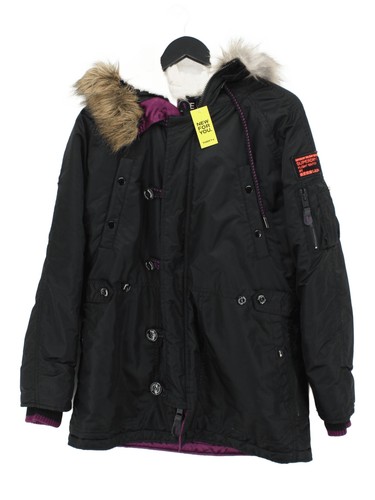 Superdry men coat black - l,