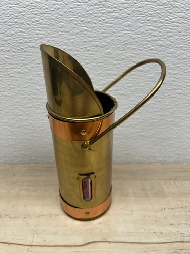 Vtg copper and brass fireplace - and,