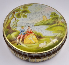 Vtg small round sweet tin - sweet, by