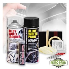 Alloy Wheel Repair & Refurb Kit For MG Complete Pro DIY Paint Black