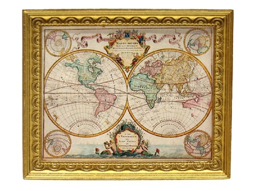 Dolls house vintage world - vintage, map