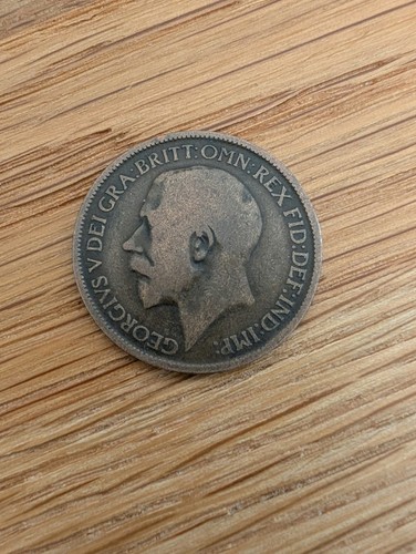 King george half penny coin - king,