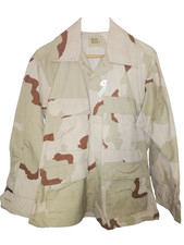 US Army Surplus Tri Colour Desert DCU BDU Jacket Shirt, Army Combat Uniform, Rip