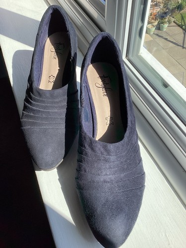 Footglove navy suede - m, s