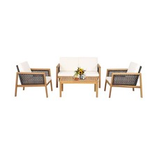 COSTWAY 4 Pcs Patio Acacia