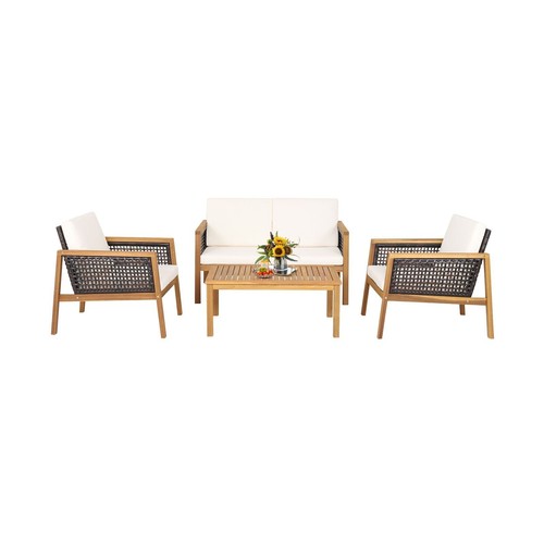 Costway pcs patio - patio, acacia
