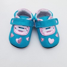 Jack and Lily My Mocs Baby Shoes/Pram Shoes Teal and Pink 6 to 12 months 