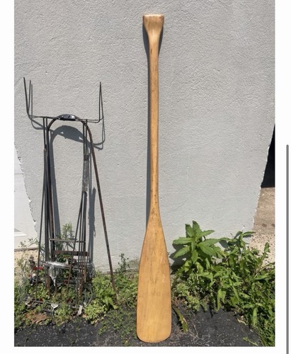 Vintage wooden oars - oars, long