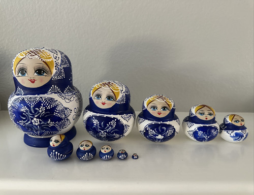 Russian wooden nesting doll - russian, 10