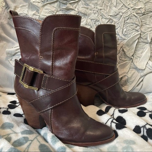 Frye brown leather andrea - brown,