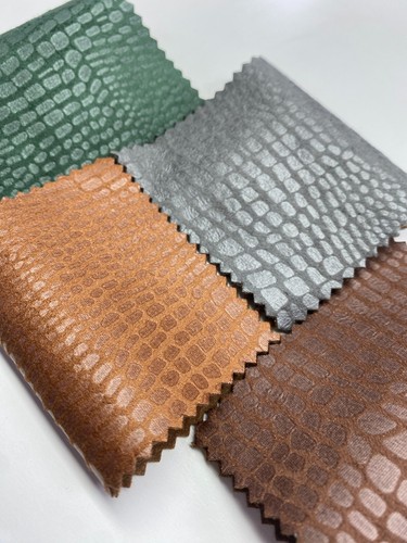 Crocodile pattern faux suede - crocodile,