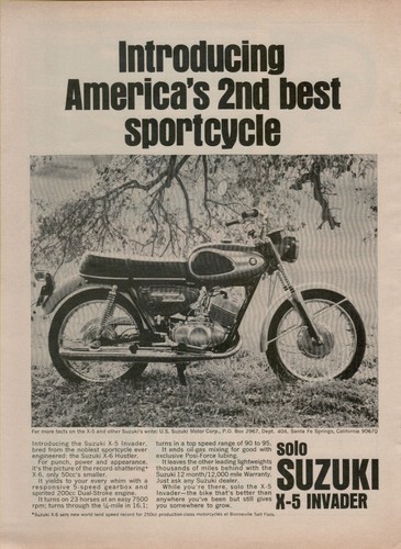 1967 suzuki motorcycle 5 - 1967, x-5