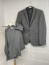 Next Grey Suit Set Jacket Chest 42” Trousers W34 L29 PBF2002093