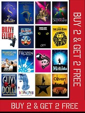 CLASSIC MUSICAL THEATRE SHOW POSTERS UK MUSIC WALL LONDON ART PRINT A3 A4 SIZE