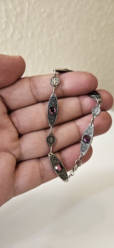 Vtg silver tone filigree - vtg, panel