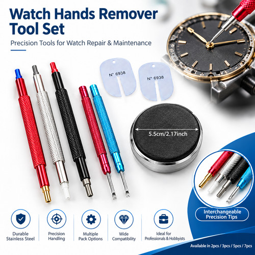 Steel watch hand remover tool - steel,