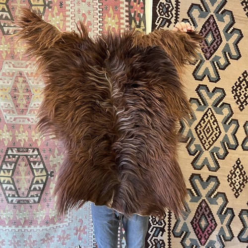 Natural angora goat skin - natural, rug