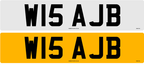 W15 ajb private plate dvla - plate.,