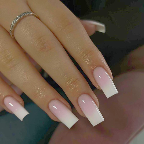 Ombre french false nails - false,