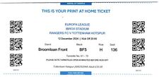 TICKET STUB - RANGERS v TOTTENHAM - EUROPA LEAGUE - 12/12/2024