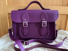 The Cambridge Satchel Company 11 inch The Batchel in Matt Purple Leather