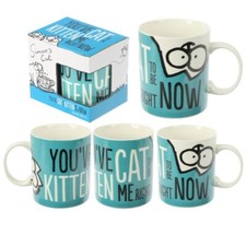 Blue simons cat mug - blue, cup