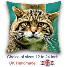 Scottish Wildcat Cushion Design, Cat Art Cushion, Scottish Wildcat Pillow