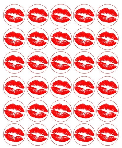 Red lips cupcake - lips,