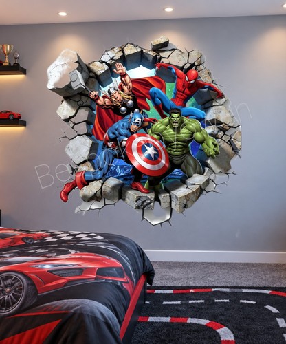 Avengers superhero smashed - avengers, 3d
