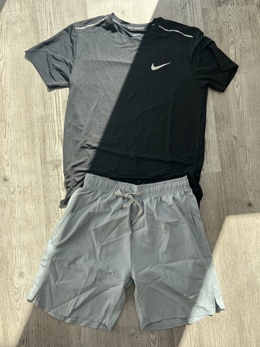 Black shirt and grey - t,