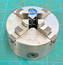 USED TOS SVITAVY 4 JAW SELF CENTERING LATHE CHUCK 100MM DIAMETER 100/4-2-M1