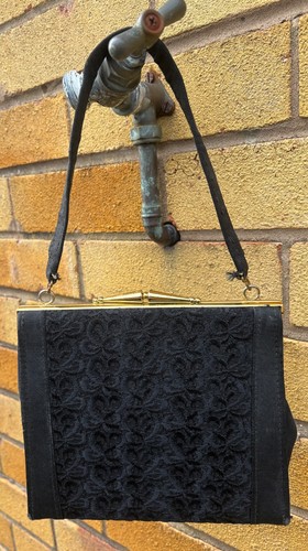 Vintage 50s black evening - , bag