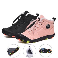 JACKSHIBO Kids Ankle Boots Boys Girls Winter Warm Snow Boots Comfy Warm Shoes