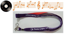 Premier League Purple Red Ripple Effect Lanyard / Keyring Keyholder
