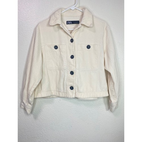 Zara womens cream corduroy - zara,