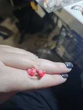 Polymer Clay Heart Earrings