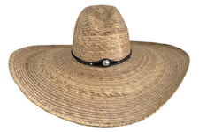 Large wide genuine straw Cowboy hat Western Country Mexico USA Stetson holiday