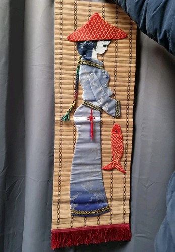 Japanese wall hanging geisha - hanging,