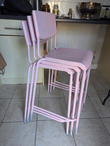Ikea stig pink stackable - stig, metal