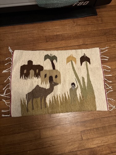 Egyptian flatweave rug 20x27 - egyptian,
