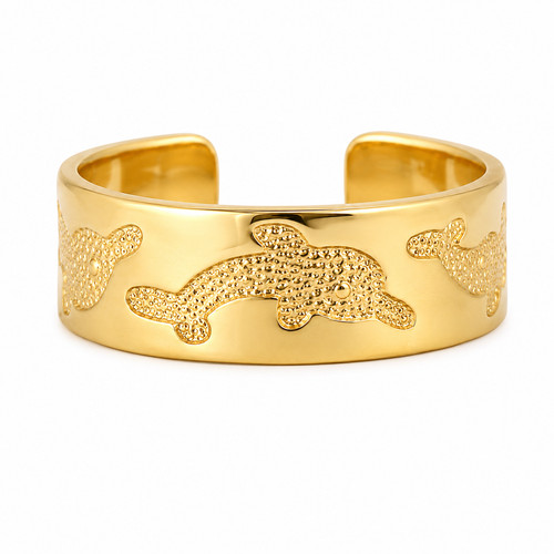 9ct yellow gold dolphin - yellow,